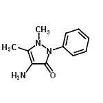 CAS 登录号：198-37-8， 4-氨基-1,5-二甲基-2-苯基-1,2-二氢-3H-吡唑-3-酮