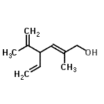 CAS 登录号：19889-92-0， (2E)-2,5-二甲基-4-乙烯基-2,5-己二烯-1-醇