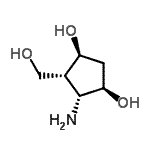 CAS 登录号：199167-65-2， (1S,3R,4R,5R)-4-氨基-5-(羟基甲基)-1,3-环戊烷二醇