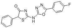 CAS 登录号：199339-13-4， 2-[[5-(4-氟苯基)-1,3,4-恶二唑-2-基]氨基]-5-苯基-1,3-噻唑-4-酮
