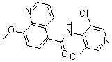 CAS 登录号：199871-63-1， N-(3,5-二氯-4-吡啶基)-8-甲氧基-5-喹啉甲酰胺
