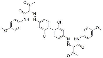 CAS 登录号：20139-62-2， 2,2'-[(2,2'-二氯[1,1'-联苯]-4,4'-二基)二(偶氮)]二[N-(4-甲氧基苯基)-3-氧代丁酰胺]