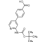 CAS#: 201810-35-7, 4-[2-({[(2-Methyl-2-Propanyl)Oxy]Carbonyl}Amino)-4-Pyridinyl]Benzoic Acid