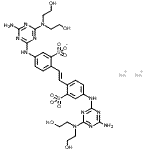 CAS 登录号：20182-55-2， 二钠2,2'-[(E)-1,2-乙烯二基]二[5-({4-氨基-6-[二(2-羟基乙基)氨基]-1,3,5-三嗪-2-基}氨基)苯磺酸酯]