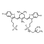 CAS#: 202135-09-9, N,N-Diethylethanaminium 3-[(2Z)-5-chloro-2-{[(3E)-3-{[5-chloro-3-(3-sulfonatopropyl)-1,3-benzothiazol-3-ium-2-yl]methylene}-2,5,5-trimethyl-1-cyclohexen-1-yl]methylene}-1,3-benzothiazol-3(2H)-yl]-1-propanesulfonate