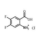 CAS 登录号：20372-64-9， (2-羧基-4,5-二氟-苯基)氯化铵