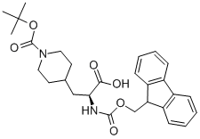 CAS#: 204058-25-3, (alphaS)-1-[(1,1-Dimethylethoxy)Carbonyl]-alpha-[[(9H-Fluoren-9-Ylmethoxy)Carbonyl]Amino]-4-Piperidinepropanoic Acid