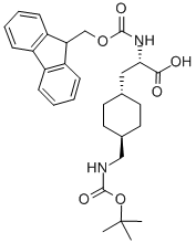 CAS#: 204058-28-6, trans-(alphaS)-4-[[[(1,1-Dimethylethoxy)Carbonyl]Amino]Methyl]-alpha-[[(9H-Fluoren-9-Ylmethoxy)Carbonyl]Amino]-Cyclohexanepropanoic Acid