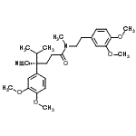 CAS 登录号：204642-98-8， (4S)-4-氰基-4-(3,4-二甲氧基苯基)-N-[2-(3,4-二甲氧基苯基)乙基]-N,5-二甲基己酰胺