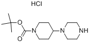CAS 登录号：205059-39-8， 1-(1-叔丁氧羰基-哌啶-4-基)-哌嗪盐酸盐