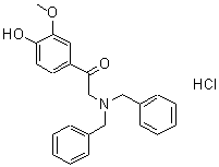 CAS 登录号:207226-30-0, 2-(二苄基氨基)-1-(4-羟基-3-甲氧基苯基)乙酮盐酸盐(1:1)
