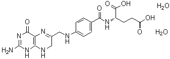 CAS 登录号：207226-40-2， N-(4-{[(2-氨基-4-氧代-1,4,7,8-四氢-6-蝶啶基)甲基]氨基}苯甲酰基)谷氨酸二水合物