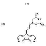 CAS 登录号：207233-98-5， 9-{3-[(3R,5S)-3,5-二甲基-1-哌嗪基]丙基}-9H-咔唑二盐酸盐