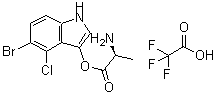 CAS 登录号：207725-18-6， 5-溴-4-氯-1H-吲哚-3-基 L-丙氨酸酯三氟乙酸盐(1:1)