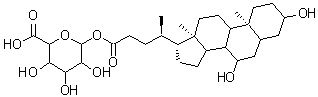 CAS 登录号：208038-28-2， 1-O-(3,7-二羟基-24-氧代胆烷-24-基)吡喃己糖酸