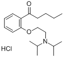 CAS 登录号：20809-26-1， 1-[2-[2-(二(丙-2-基)氨基)乙氧基]苯基]戊烷-1-酮盐酸盐