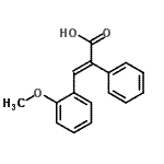 CAS 登录号：20890-72-6， (2E)-3-(2-甲氧基苯基)-2-苯基丙烯酸