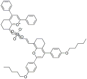 CAS#: 21016-22-8, 2,4-Bis(4-amoxyphenyl)-8-[5-(2,4-diphenyl-6,7-dihydro-5H-chromen-1-ium-8-ylidene)penta-1,3-dienyl]-6,7-dihydro-5H-chromene perchlorate