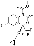 CAS 登录号：211563-40-5， (4S)-6-氯-4-(环丙基乙炔基)-2-氧代-4-(三氟甲基)-2H-3,1-苯并恶嗪-1(4H)-羧酸甲酯