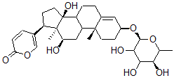 CAS#: 21256-71-3, 5-[(3S,10R,12R,13S,14S,17R)-12,14-Dihydroxy-10,13-Dimethyl-3-[(2S,5S)-3,4,5-Trihydroxy-6-Methyloxan-2-Yl]Oxy-1,2,3,6,7,8,9,11,12,15,16,17-Dodecahydrocyclopenta[a]Phenanthren-17-Yl]Pyran-2-One