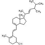 CAS 登录号：21307-05-1， (6E,22E)-9,10-开环麦角甾-5(10),6,8,22-四烯-3-醇