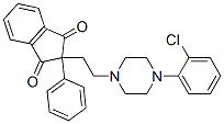CAS 登录号：21569-30-2， 2-[2-[4-(2-氯苯基)-1-哌嗪基]乙基]-2-苯基-1,3-茚满二酮