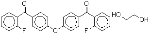 CAS 登录号：216144-24-0， (氧基二-4,1-亚苯基)二[(2-氟苯基)甲酮]-1,2-乙二醇(1:1)