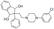 CAS 登录号：21662-84-0， 2-[2-[4-(M-氯苯基)-1-哌嗪基]乙基]-2-苯基-1,3-茚满二醇
