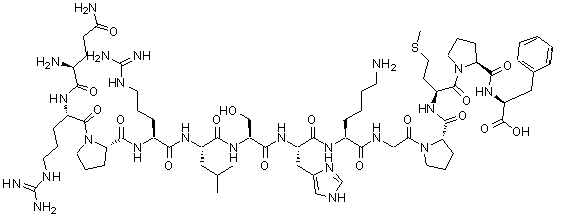 CAS#: 217082-58-1, L-Glutaminyl-L-Arginyl-L-Prolyl-L-Arginyl-L-Leucyl-L-Seryl-L-Histidyl-L-Lysylglycyl-L-Prolyl-L-Methionylprolyl-L-Phenylalanine