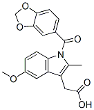 CAS 登录号：21722-66-7， 1-(1,3-苯并二氧戊环-5-基羰基)-5-甲氧基-2-甲基-1H-吲哚-3-乙酸