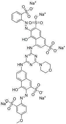 CAS 登录号：2184-15-8， (3Z)-5-[[4-[[(6E)-6-[(4-甲氧基-2-磺酸苯基)亚肼基]-5-氧代-7-磺酸萘-2-基]氨基]-6-吗啉-4-基-1,3,5-三嗪-2-基]氨基]-4-氧代-3-[(2-磺酸苯基)亚肼基]萘-2,7-二磺酸五钠