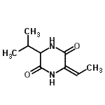 CAS 登录号：219541-93-2， (3E)-3-亚乙基-6-异丙基-2,5-哌嗪二酮