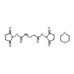 CAS#: 21994-89-8, 2,5-Dioxo-1-Pyrrolidinyl N-{[(2,5-Dioxo-1-Pyrrolidinyl)Oxy]Carbonyl}-beta-Alaninate - 1,4-Dioxane (1:1)