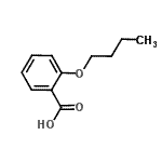 structure of CAS# 2200-81-9, 2-Butoxybenzoic acid;2-Butoxy-benzoic acid;MFCD00778679
