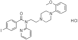 CAS#: 220643-77-6, 4-Iodo-N-{2-[4-(2-Methoxyphenyl)-1-Piperazinyl]Ethyl}-N-(2-Pyridinyl)Benzamide Hydrochloride (1:1)