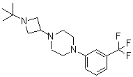 CAS#: 223381-91-7, 1-[1-(2-Methyl-2-Propanyl)-3-Azetidinyl]-4-[3-(Trifluoromethyl)Phenyl]Piperazine