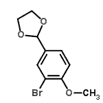 CAS 登录号：223418-72-2， 2-(3-溴-4-甲氧基苯基)-1,3-二氧戊环