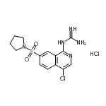 CAS#: 223671-05-4, 1-[4-Chloro-7-(1-Pyrrolidinylsulfonyl)-1-Isoquinolinyl]Guanidine Hydrochloride (1:1)