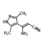 CAS 登录号：225220-78-0， (2Z)-3-氨基-3-(3,5-二甲基-1H-吡唑-4-基)丙烯腈