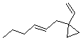 CAS 登录号：22822-99-7， (1R,2R)-rel-1-乙烯基-2-(1E)-1-己烯-1-基-环丙烷