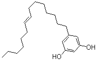 structure of CAS# 22910-86-7, cis-5-n-Pentadec-8'-enylresorcinol;5-[(Z)-Pentadec-8-Enyl]Resorcinol;5-[(8Z)-Pentadec-8-En-1-Yl]Benzene-1,3-Diol;Bilobol