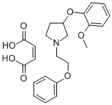 CAS 登录号：23044-44-2， 3-(2-甲氧基苯氧基)-1-(2-苯氧基乙基)-1-吡咯烷马来酸盐(1:1)