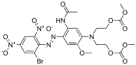 CAS 登录号：23422-33-5， 7-[5-乙酰氨基-4-[(2-溴-4,6-二硝基苯基)偶氮]-2-甲氧基苯基]-3-氧代-2,4,10-三氧杂-7-氮杂十一烷-11-酸甲酯