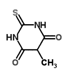 CAS 登录号：23450-37-5， 5-甲基-2-硫代-六氢嘧啶-4,6-二酮