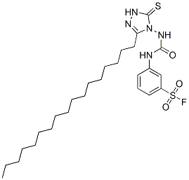 CAS 登录号：23455-88-1， 3-[[[(3-十七烷基-1,5-二氢-5-硫代-4H-1,2,4-三唑-4-基)氨基]羰基]氨基]苯磺酰氟