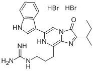 CAS#: 23510-45-4, N-[3-[3,7-Dihydro-6-(1H-Indol-3-Yl)-2-(1-Methylpropyl)-3-Oxoimidazo[1,2-a]Pyrazin-8-Yl]Propyl]-Guanidine Hydrobromide (1:2)