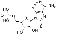CAS 登录号:23567-96-6, 8-溴腺苷 5'-单磷酸酯