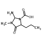CAS 登录号：237076-40-3， 2-氨基-3-甲基-4-氧代-5-丙基-1-咪唑烷羧酸