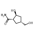 CAS 登录号：23722-94-3， (1S,2S,4R)-2-羟基-4-(羟基甲基)环戊烷甲酰胺