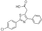 CAS 登录号：23821-72-9， [2-(4-氯苯基)-4-苯基-1,3-噻唑-5-基]乙酸